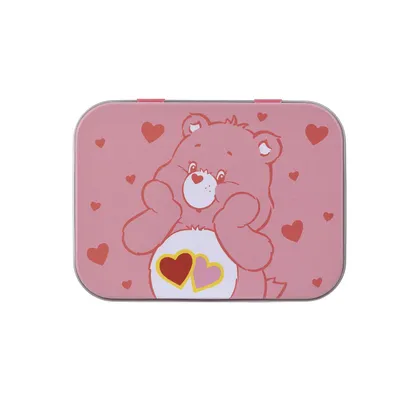 Produktbild von 1x Home-Flair Glücksbärchis Rosa Kinder Pflaster-Box mit 24 bunten Motiv-Pflastern in Metalldose – Hautfreundlich & Wasserabweisend