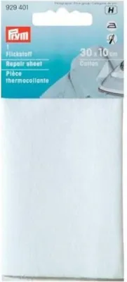 Produktbild von PRYM Flickstoff Baumwolle (bügeln), 12 x 45 cm, weiß