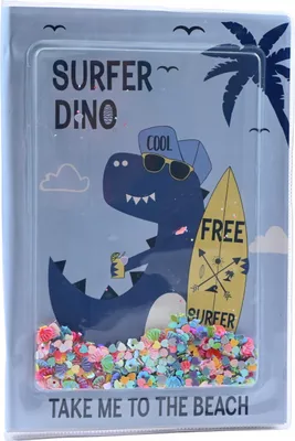 Produktbild von Dinosaurier Notizbuch für Kinder liniert 14x20cm - Buntes Tagebuch & Schulheft