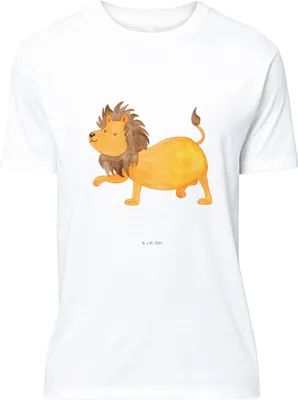 Produktbild von Mr. & Mrs. Panda T-Shirt Sternzeichen Löwe - Weiß - Geschenk, Geburtstag August, Tshirt, Lustiges, Basic-Shirt, Juli, König Der Tiere, S, Shirt