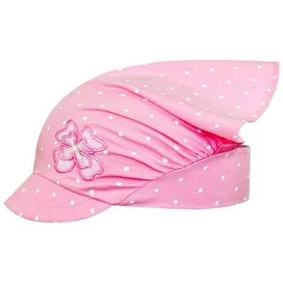 Produktbild von Kopftuch Sommer Mütze Schirmmütze Stirnband Mädchen Baumwolle, Rosa, Gr. 50/52