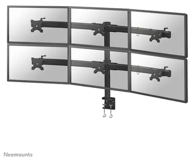Produktbild von Neomounts FPMA-D700D6 Monitorarm 19-27", Klemme, 8 kg, 48,3 cm (19"), 68,6 cm (27"), 100 x 100 mm, Schwarz
