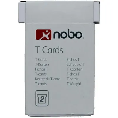 Produktbild von Nobo T-Steckkarten Gr.2 weiß (100), Weiß, 100 Stück(e)