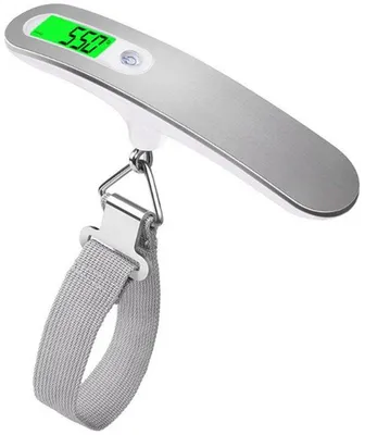 Produktbild von Digitale Kofferwaage, analoge Ausgabe, 50 kg, für Koffer, Küche, Angeln, Silber.
