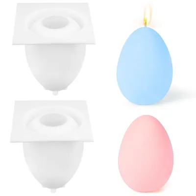 Produktbild von 2 Silikon-Osterformen, Form für kerzenförmige Eier, Eiergussform, DIY-Form für kerzenförmige Ostereier, für Ostergeschenke (B)