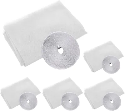 Imagen del producto de Malla antiinsectos, 130 x 150 cm, autoadhesiva, blanca, para ventanas