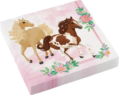 Obrázek produktu pro AMSCAN 9909876 Obědové ubrousky Krásní koně - 33 x 33 cm, 20 kusů