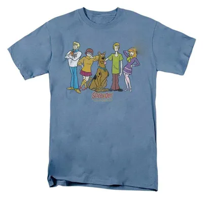 Image de T-shirt Scooby Doo, modèle unie pour hommes et femmes, référence TV37826 (taille XXL), couleur bleu Carolina