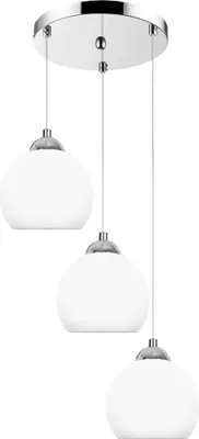 Immagine prodotto di Lampada a sospensione cromata con paralume bianco OLEX 13-682