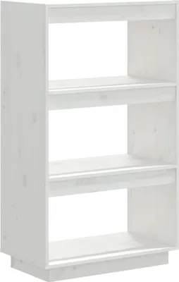 Produktbild von vidaXL Bücherregal/Raumteiler Weiß 60x35x103 cm Massivholz Kiefer