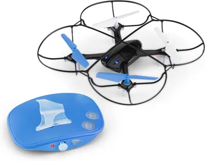 Productafbeelding van Motion Control Drone - Handgebaar Drone Quadcopter - Binnen Vliegen - Handgebaar Bediening - 15.5 cm - Blauw