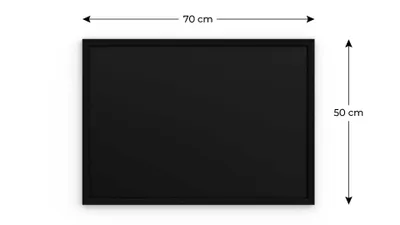 Immagine prodotto di Lavagna nera da gesso 70x50 cm con cornice nero in legno ECO