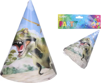 Obrázek produktu pro Párty kloboučky DINO 15 cm, 6 ks