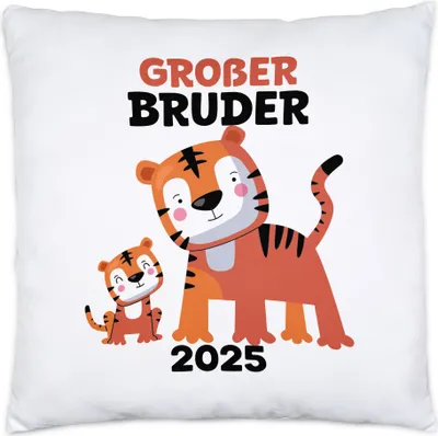 Produktbild von Großer Bruder 2025 Kissen Geschwister Bruderliebe Katzen Geborgenheit Bro Beschützer Welt Liebe Familie