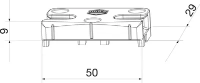 Image de Gâche MACO iS PVC 12/20-13, TROCAL, KBE, KÖMMERLING, argent (362010)