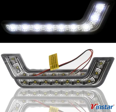 Produktbild von Vinstar LED Tagfahrlicht L Form R87 kompatibel mit Universal KFZ LKW Wohnmobil Camper Transporter