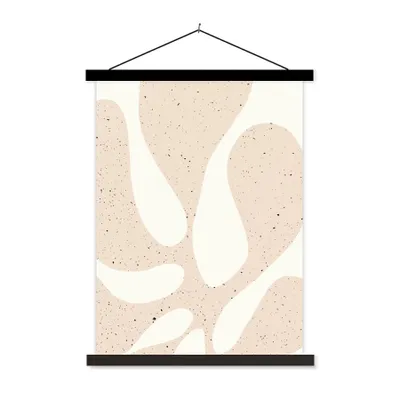 Produktbild von MuchoWow® Textilposter Pflanzen - Abstrakt - Rosa - Pastell 120x160 cm mit schwarzem Rahmen - Magnetischer