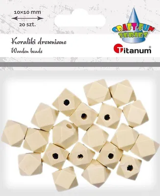 Obrázek produktu pro Dřevěné korálky přírodní 10mm 20ks Titanum