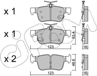 Produktbild von CIFAM Bremsbeläge Satz Hinten Bremsklötze für FORD Kuga Mk2 (DM2) 822-1040-0