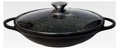 Produktbild von 36 cm Wok mit Antihaftbeschichtung aus Marmor und Granit für alle Herdarten