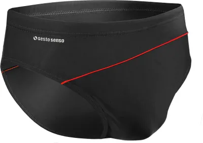 Produktbild von sesto senso Herren Badehose Slip Schwimmhose M bis 4XL Bademode Swimming Shorts BD 413 XL, Schwarz