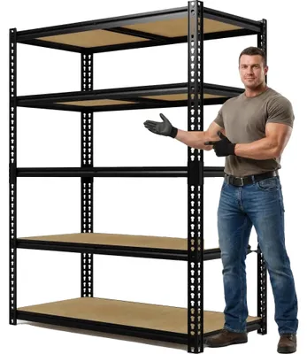 Image de Étagère de garage, robuste, design réglable, 5 niveaux