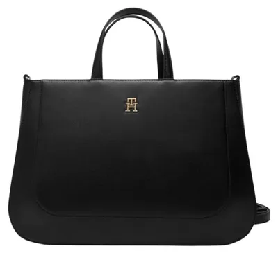 Produktbild von Tommy Hilfiger TH GLAM SATCHEL Damen Handtasche Schwarz : Größe - UNICA Größe: UNICA