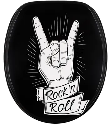 Obrázok produktu pre SANILO® WC sedátko s mäkkým zatváraním Rock 'n' Roll, WC poklop priamo od výrobcu, WC sedátko, WC sedátko, WC sedátko, WC sedátko, WC sedátko s mäkkým zatváraním