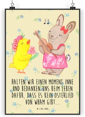 Produktbild von Mr. & Mrs. Panda Bild Ostern Frühlingsgefühle DIN A4 - Blumig - Geschenk, Osterhase, Wandbild, drucke, Ostergrüße, Frühling, wanddeko, Küken, kunstdruck poster, Plakat