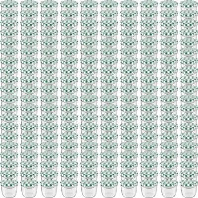 Immagine prodotto di Barattoli WELLGRO verde a quadretti con coperchio a vite - 230 ml, 8,5 x 6,5 cm (diametro x altezza), vetro / metallo, coperchi verdi a quadretti. Codice prodotto: 82. Prodotto in Germania. Disponibili in diverse quantità. Quantità: 200 pezzi