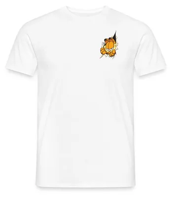 Produktbild von Spreadshirt Garfield Hier Ist Garfield Männer T-Shirt, L, Weiß