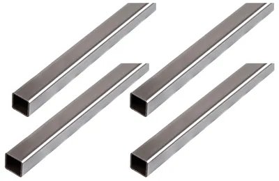Image de Alberts, 4 tubes carrés, acier brut, dimensions 30 x 30 x 1,5 mm, longueur 2 mètres