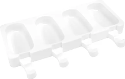Immagine prodotto di Stampi per ghiaccio Krumble - Stampi per ghiaccio - Stampi per ghiaccioli - Stampi per 4 gelati - Stampi per ghiaccio in silicone - Bianco