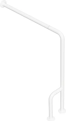 Produktbild von BELP Stützgriff Links steckbar ohne Abdeckung Eisen Komaxit Weiß 840x225x866 mm, 120 kg Traglast für Bad & WC >> zum Bohren