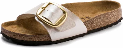 Produktbild von Birkenstock 10152791 Madrid Big Buckle Tieffussbett Pantolette Beige, Beige, Gr. 38