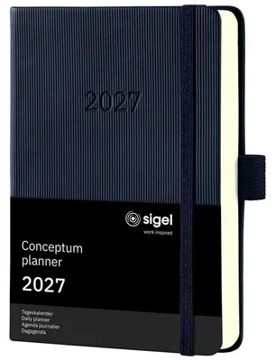 Produktbild von Tageskalender Conceptum 2027 Hardcover schwarz 400 Seiten ca. A6