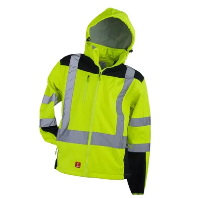 Produktbild von Arbeitsjacke SOFTSHELLJACKE URG-HV-LX549 Warnjacke Sicherheitsjacke Warnschutz Gr.XL Herrenjacke