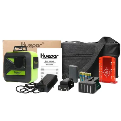 Image de Huepar Laser Level, précision ±1/9 pouces, distance de travail 200 pieds , faisceau rouge