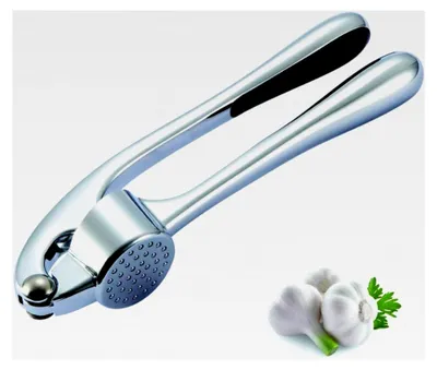 Produktbild von Knoblauchpresse aus Zinklegierung, zum einfachen Zerkleinern von Knoblauch und Ingwer