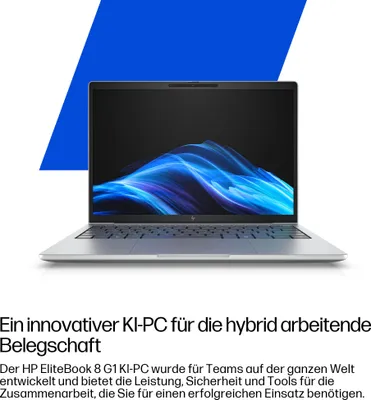 Produktbild von HP EliteBook 8 G1i 14 inch Notebook AI PC, Intel Core Ultra 7, 35,6 cm (14"), 1920 x 1200 Pixel, 32 GB, 1 TB, Windows 11 Pro
