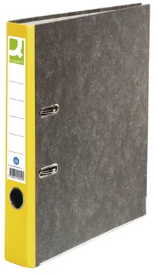 Produktbild von Q-Connect® KF18717 Wolkenmarmor-Ordner - A4, 50 mm, gelb