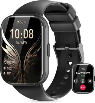 Produktbild von Miecgth Smartwatch für Damen und Herren mit 1.75 Inch Display Bluetooth Telefonieren 120 Sportmodi IP68 Fitness Uhr mit Herzfrequenz SpO2 Schlafmonito