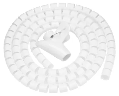Zdjęcie produktu dla Elastyczna spiralna rurka do organizowania kabli Owijka na przewody Przechowywanie przewodów Biały 1,5 m * 16 mm
