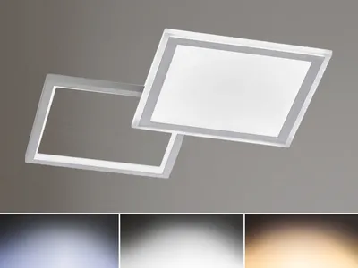 Produktbild von Flache LED Deckenleuchte Farbwechsel & dimmbar mit Fernbedienung für Treppenhaus
