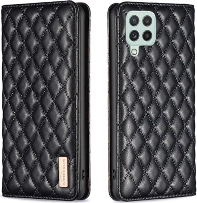 Produktbild von Galaxy A22 4G Hülle, Elegant Bookstyle Flip Leder Kartenfächer Schutzhülle mit Ständer für Samsung Galaxy A22 4G Schwarz