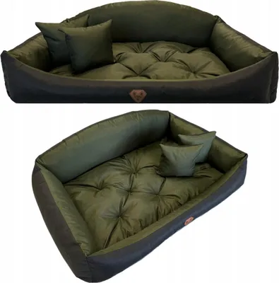 Image de Lit pour chien 115x95 Dogs4life Canapé Parc Imperméable Vert L