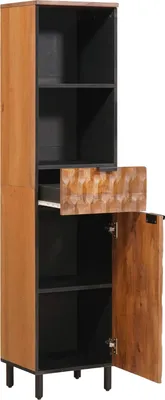 Zdjęcie produktu dla vidaXL Szafka łazienkowa brązowa 38 x 33 x 160 cm lite drewno mango