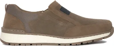 Produktbild von Rieker Slipper aus Wildleder und Nubukleder Beige mit Gummieinsätzen B905364