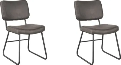 Produktbild von LABEL51 Esszimmerstuhl Noah – Anthrazit – Micro-Wildleder