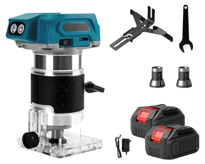 Immagine prodotto di Fresatrice, motore brushless, controllo continuo della velocità, con 2 batterie